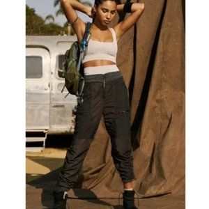 Free People Black Wherever I Roam pants NWT